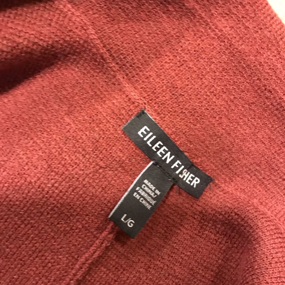 Eileen Fisher Rust cardigan Sweater - Picture 4 of 8